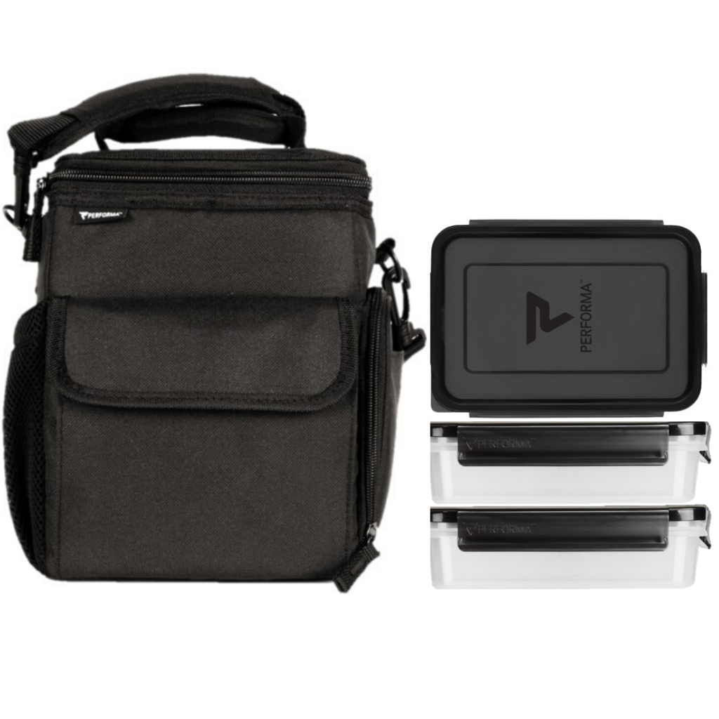 3 Meal Cooler Bag, Black, Performa Canada