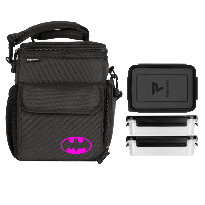 Meal Cooler Bag, 3 Meal, Pink Batman, Performa Canada