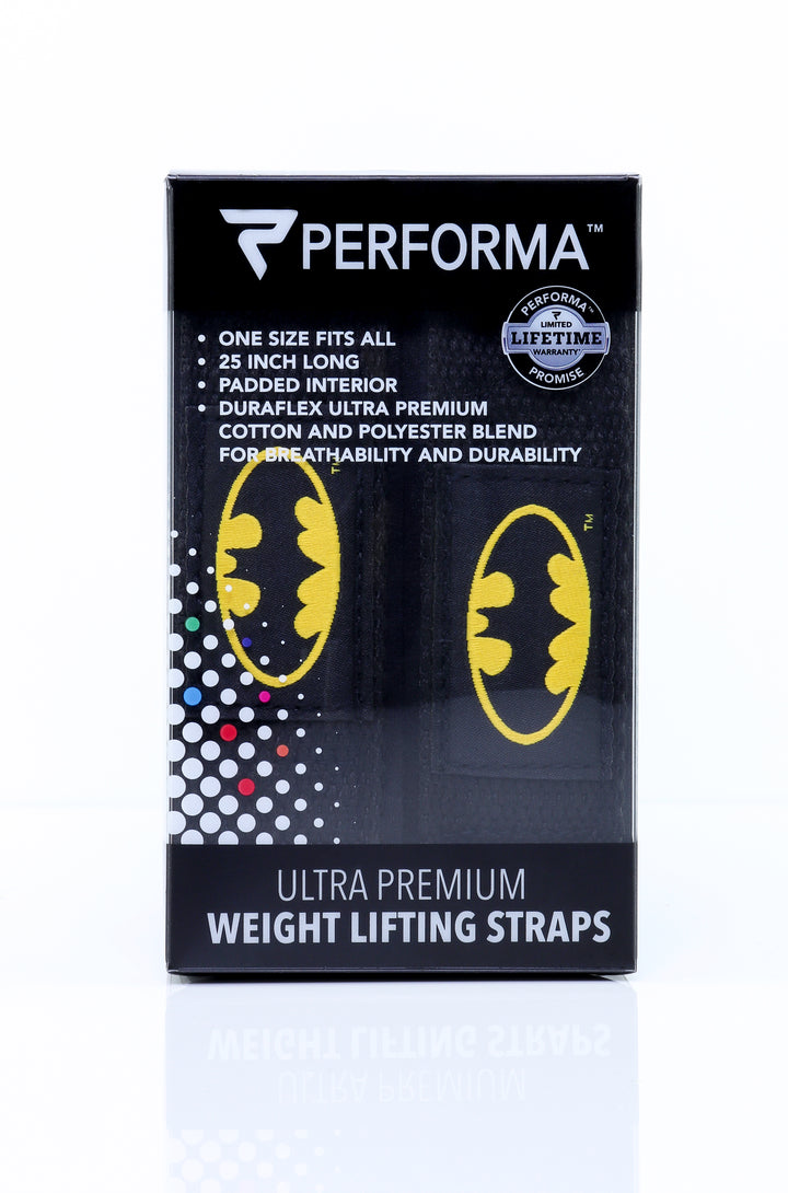 Padded Lifting Straps, 1 pair, Batman