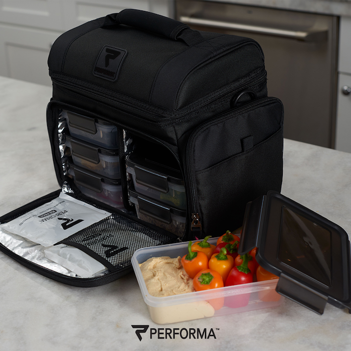 Single Meal Container, Black on Black